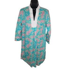 Lilly Pulitzer "Lock me up" seahorse tunic dress size small